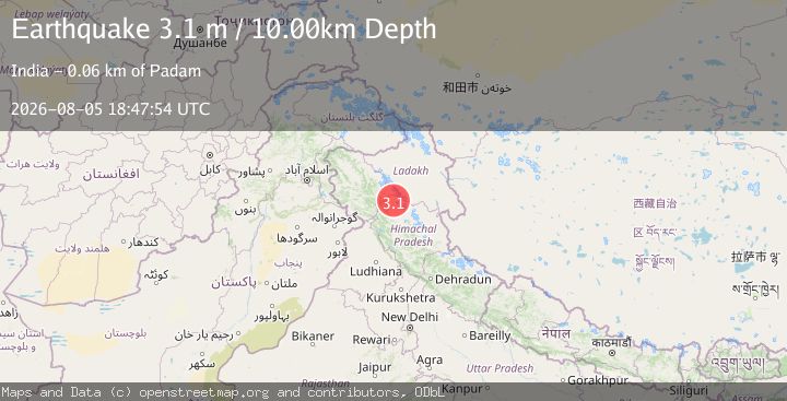 Map of KASHMIR-INDIA BORDER REGION