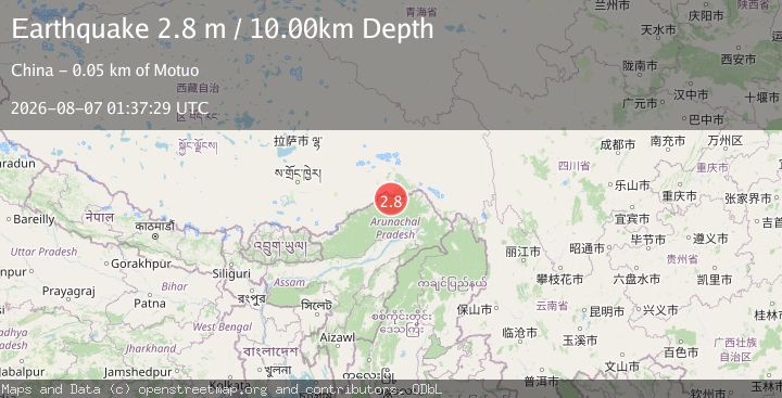 Map of EASTERN XIZANG-INDIA BORDER REG.