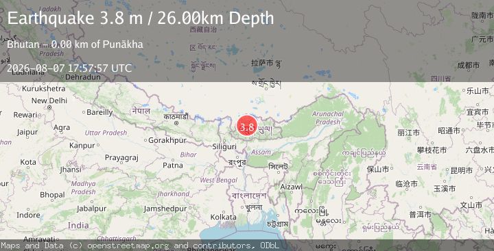Map of BHUTAN