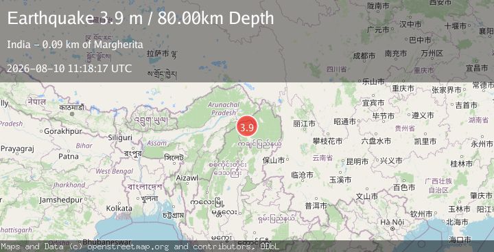 Map of MYANMAR-INDIA BORDER REGION