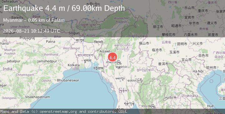 Map of MYANMAR-INDIA BORDER REGION