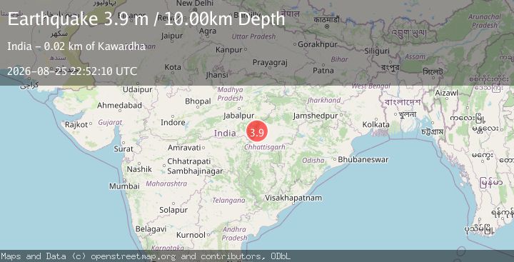 Map of CHHATTISGARH, INDIA