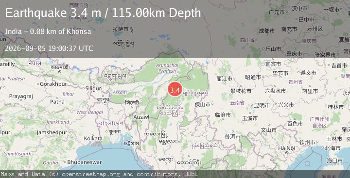 Map of MYANMAR-INDIA BORDER REGION