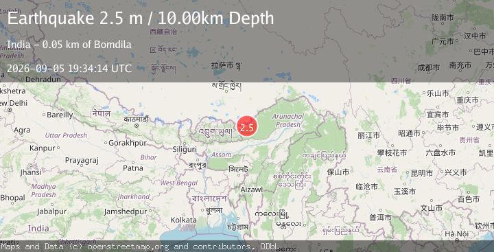 Map of ARUNACHAL PRADESH, INDIA