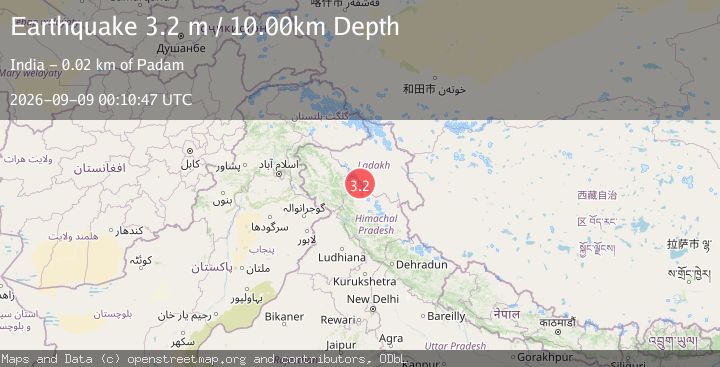 Map of KASHMIR-INDIA BORDER REGION