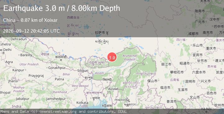 Map of EASTERN XIZANG-INDIA BORDER REG.