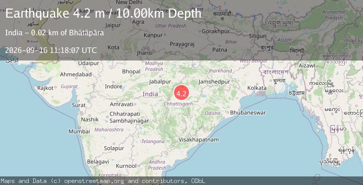 Map of CHHATTISGARH, INDIA
