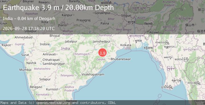 Map of ORISSA, INDIA