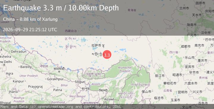 Map of EASTERN XIZANG