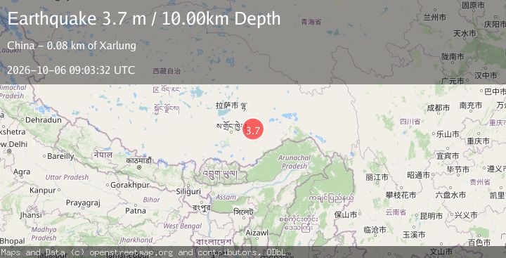 Map of EASTERN XIZANG