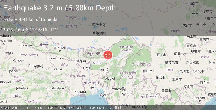 Map of ARUNACHAL PRADESH, INDIA