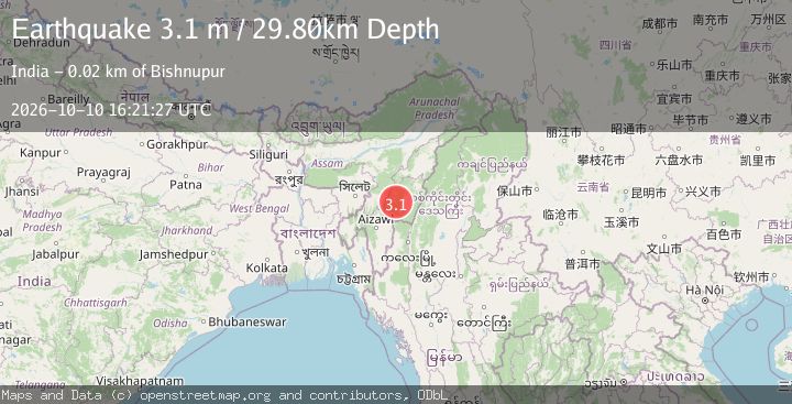 Map of MANIPUR, INDIA REGION