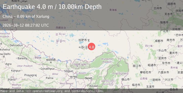 Map of EASTERN XIZANG
