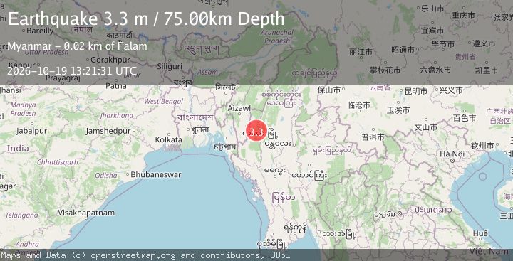Map of MYANMAR-INDIA BORDER REGION