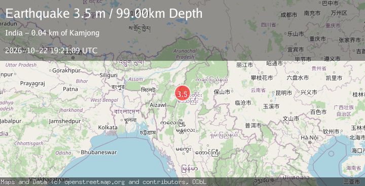 Map of MYANMAR-INDIA BORDER REGION