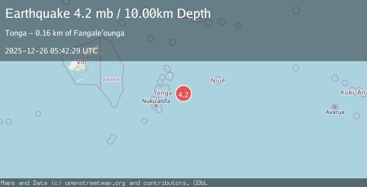Map of TONGA REGION