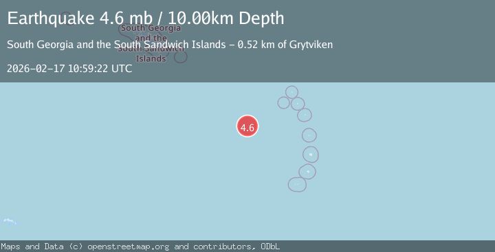 Map of SOUTH SANDWICH ISLANDS REGION