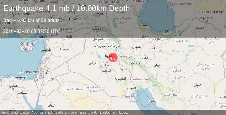 Map of IRAN-IRAQ BORDER REGION