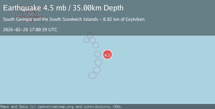 Map of SOUTH SANDWICH ISLANDS REGION