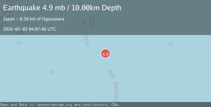 Map of VOLCANO ISLANDS, JAPAN REGION
