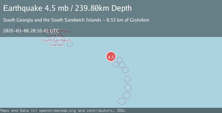 Map of SOUTH SANDWICH ISLANDS REGION