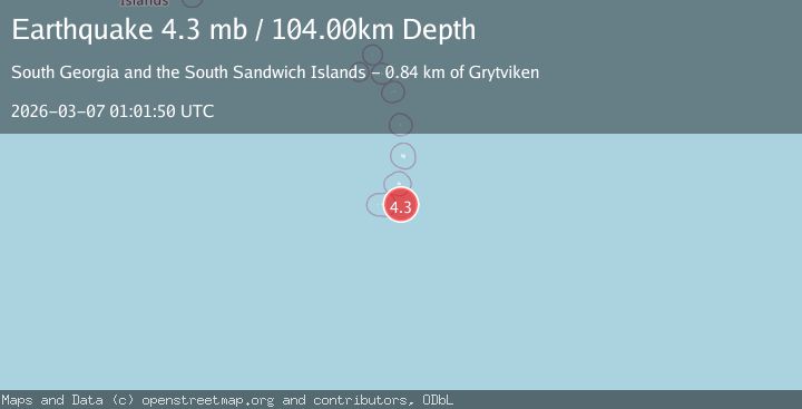 Map of SOUTH SANDWICH ISLANDS REGION