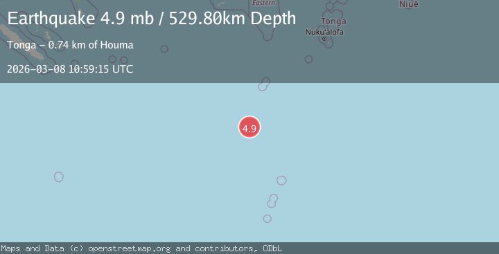 Map of SOUTH OF FIJI ISLANDS