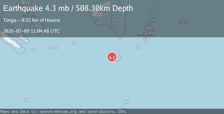 Map of SOUTH OF FIJI ISLANDS