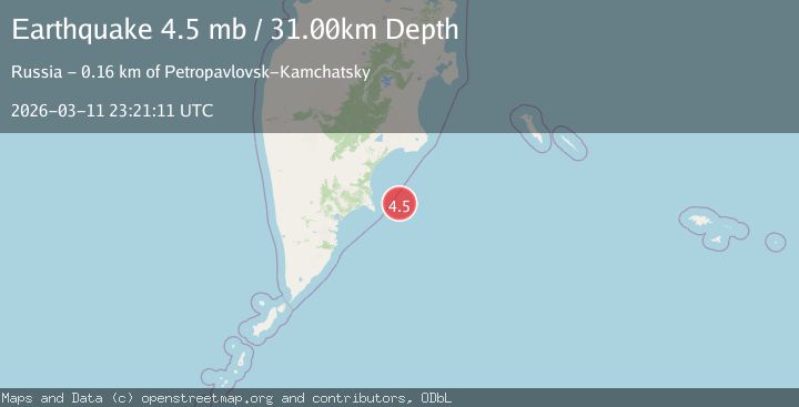 Map of OFF EAST COAST OF KAMCHATKA