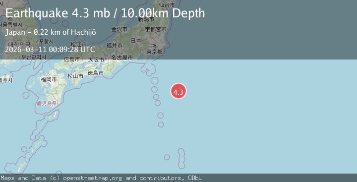 Map of IZU ISLANDS, JAPAN REGION