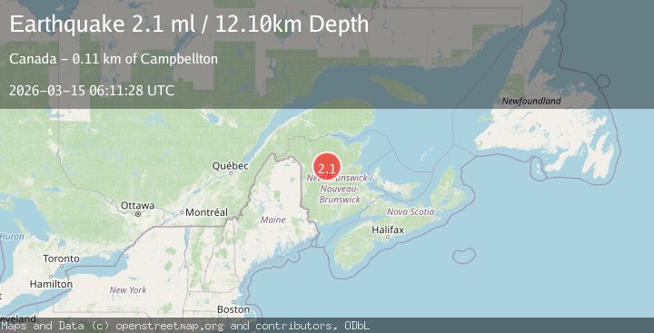 Map of NEW BRUNSWICK, CANADA