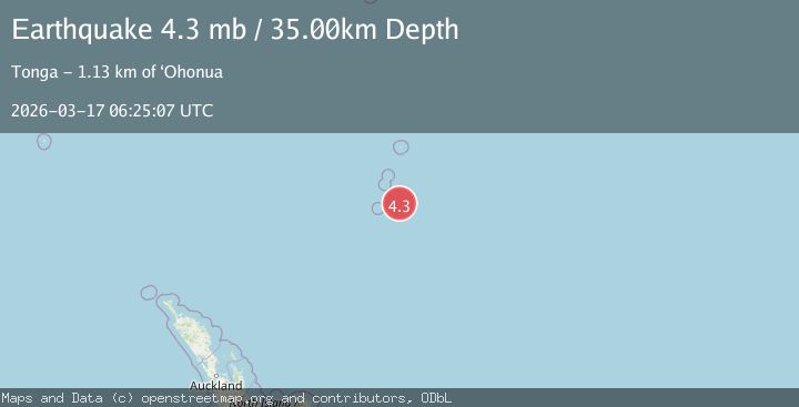 Map of KERMADEC ISLANDS REGION