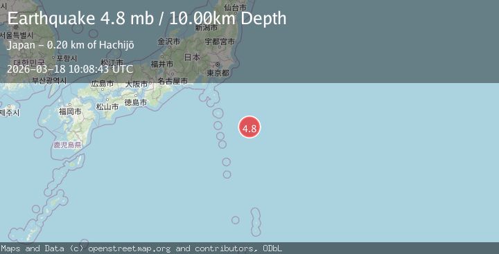 Map of IZU ISLANDS, JAPAN REGION