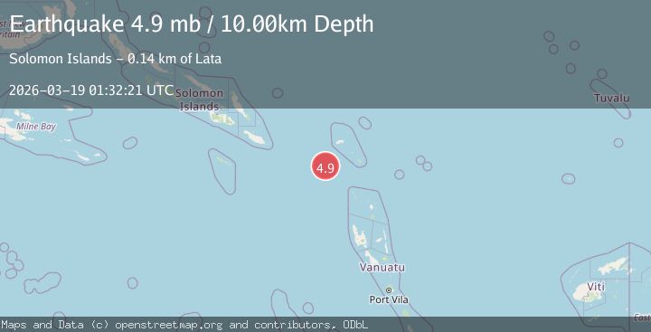 Map of SANTA CRUZ ISLANDS
