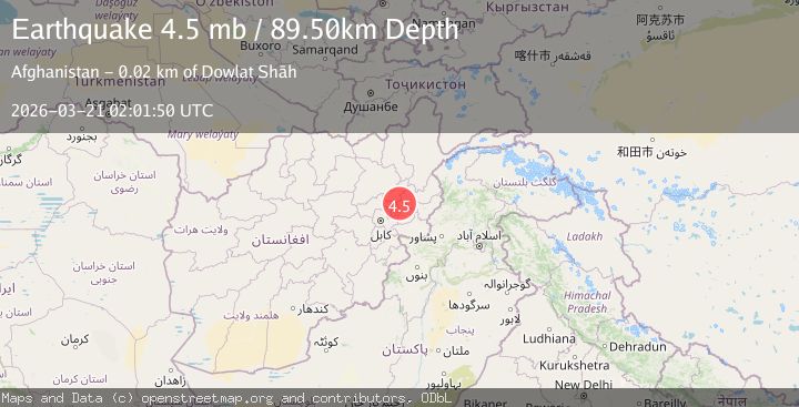 Map of HINDU KUSH REGION, AFGHANISTAN