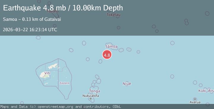 Map of SAMOA ISLANDS