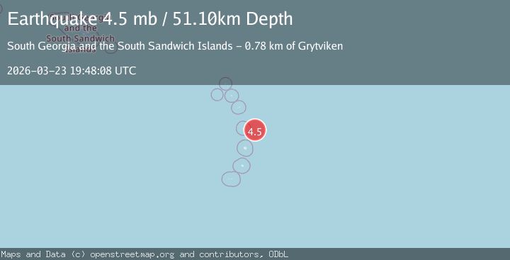 Map of SOUTH SANDWICH ISLANDS REGION