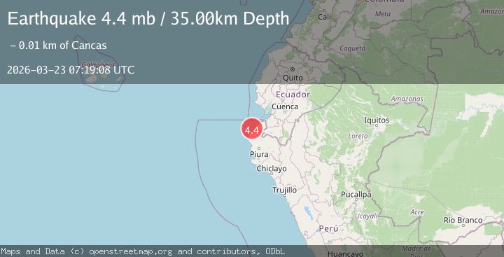 Map of NEAR COAST OF NORTHERN PERU