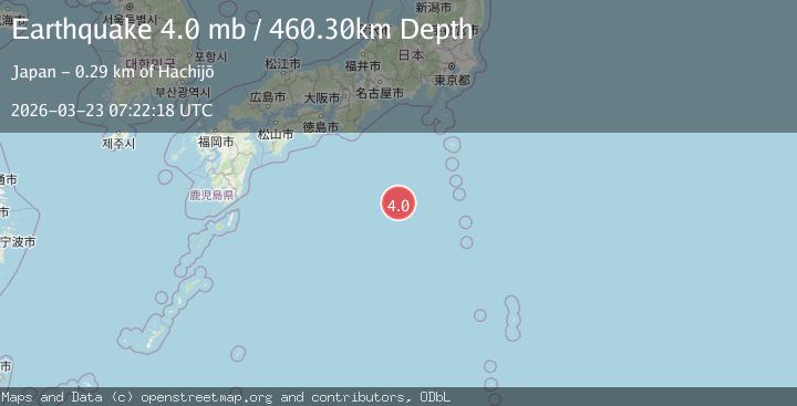 Map of IZU ISLANDS, JAPAN REGION