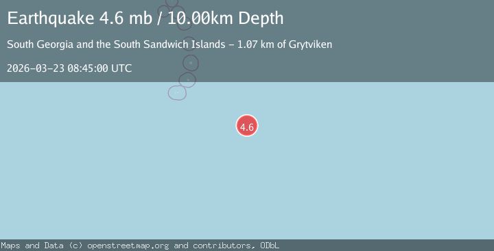 Map of SOUTH SANDWICH ISLANDS REGION