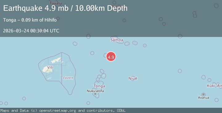 Map of SAMOA ISLANDS REGION