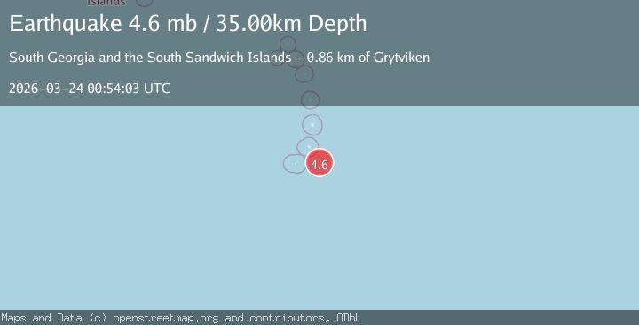 Map of SOUTH SANDWICH ISLANDS REGION