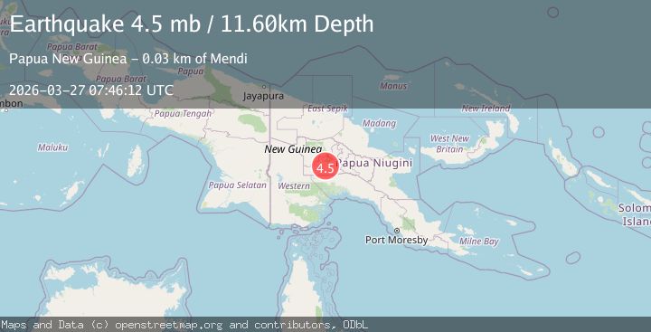 Map of NEW GUINEA, PAPUA NEW GUINEA