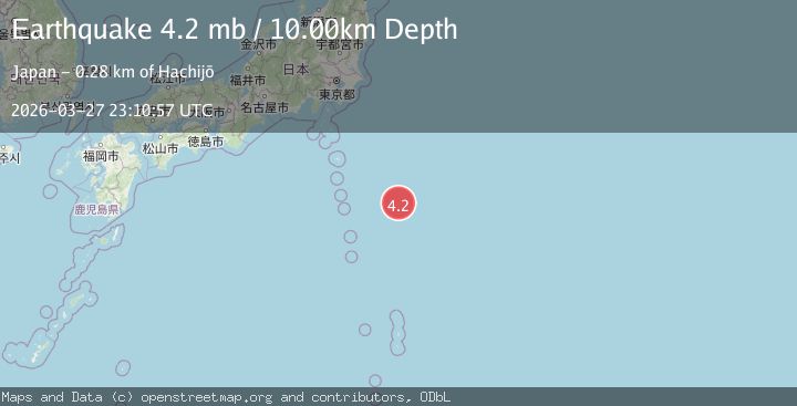 Map of IZU ISLANDS, JAPAN REGION