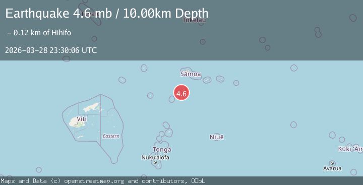 Map of SAMOA ISLANDS REGION
