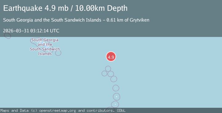 Map of SOUTH SANDWICH ISLANDS REGION