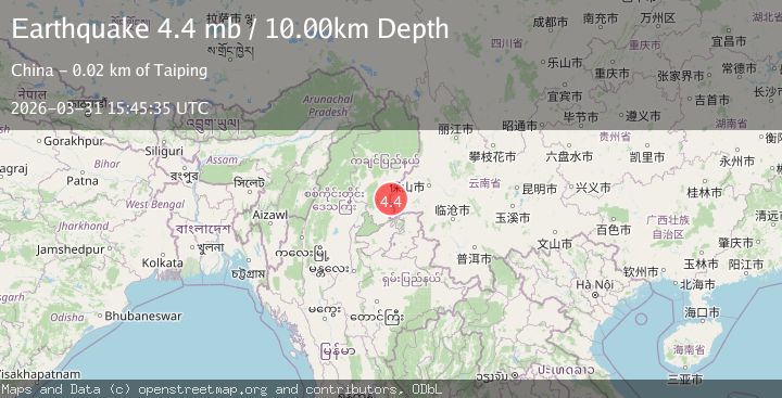 Map of MYANMAR-CHINA BORDER REGION