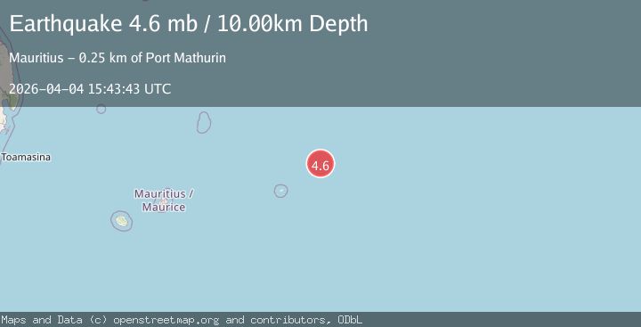 Map of MAURITIUS - REUNION REGION