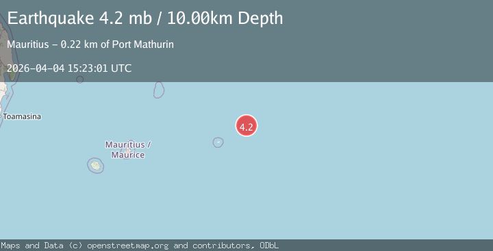 Map of MAURITIUS - REUNION REGION