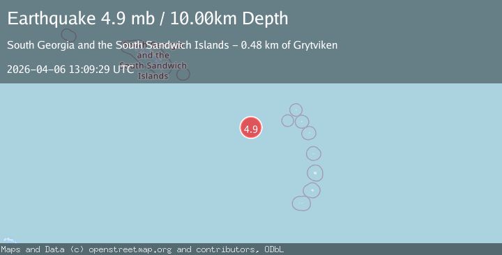Map of SOUTH SANDWICH ISLANDS REGION